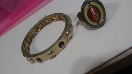 Lia Sophia set Bracelet & Ring size 9