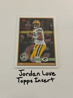 Jordan Love Green Bay Packers QB Topps Short Print Insert Card.