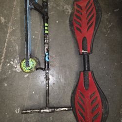 Kids Razor RipStik and light up scooter