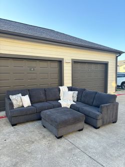Dark Gray L Sectional 