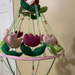 New Handmade Fabric Chandelier Mobile 