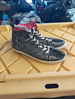 Vans Floral High-Top Canvas Sneakers Size 9