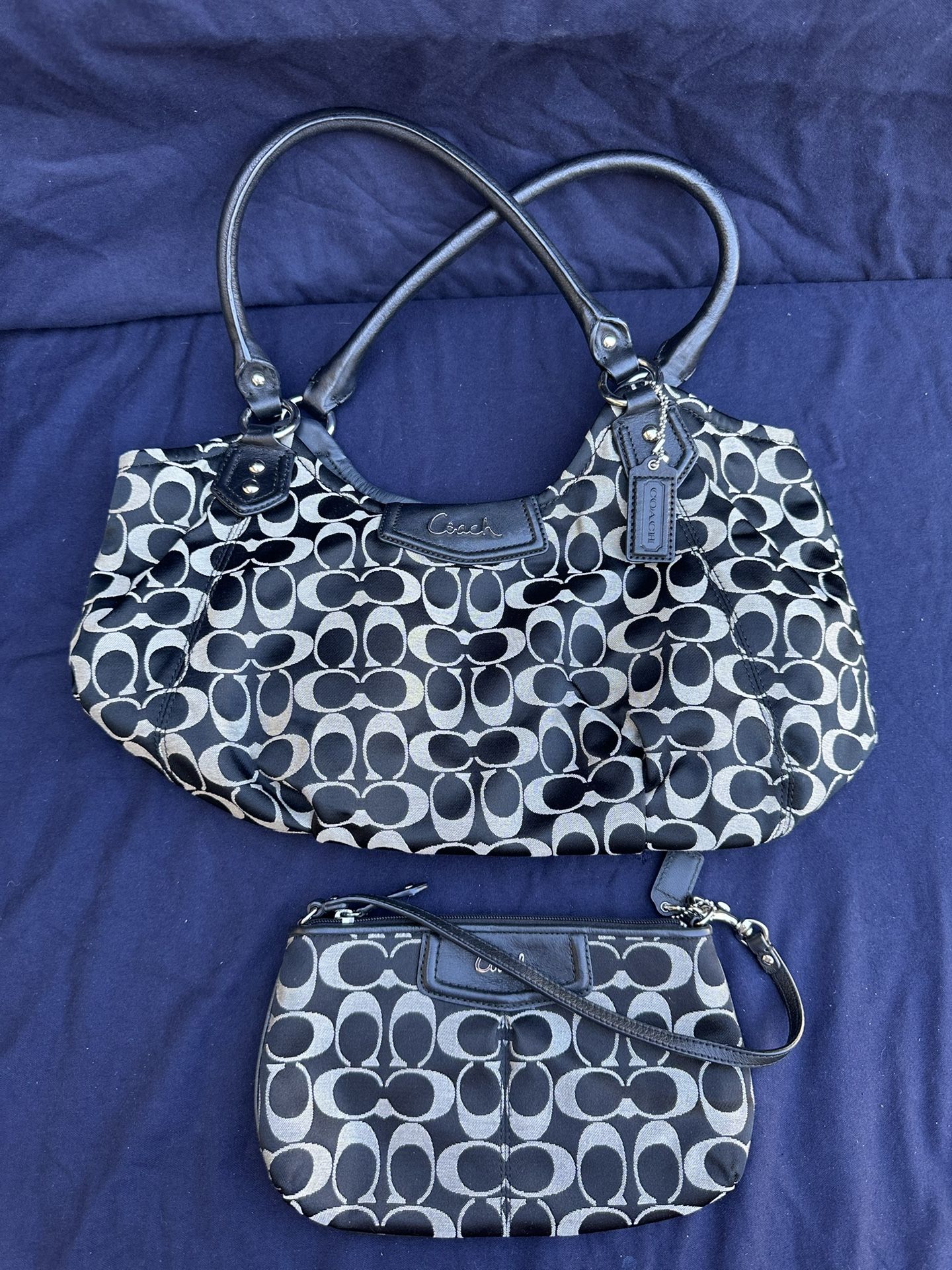 Coach D1326-F23921 Zip Hobo Bag And Wallet Vintage Y2K