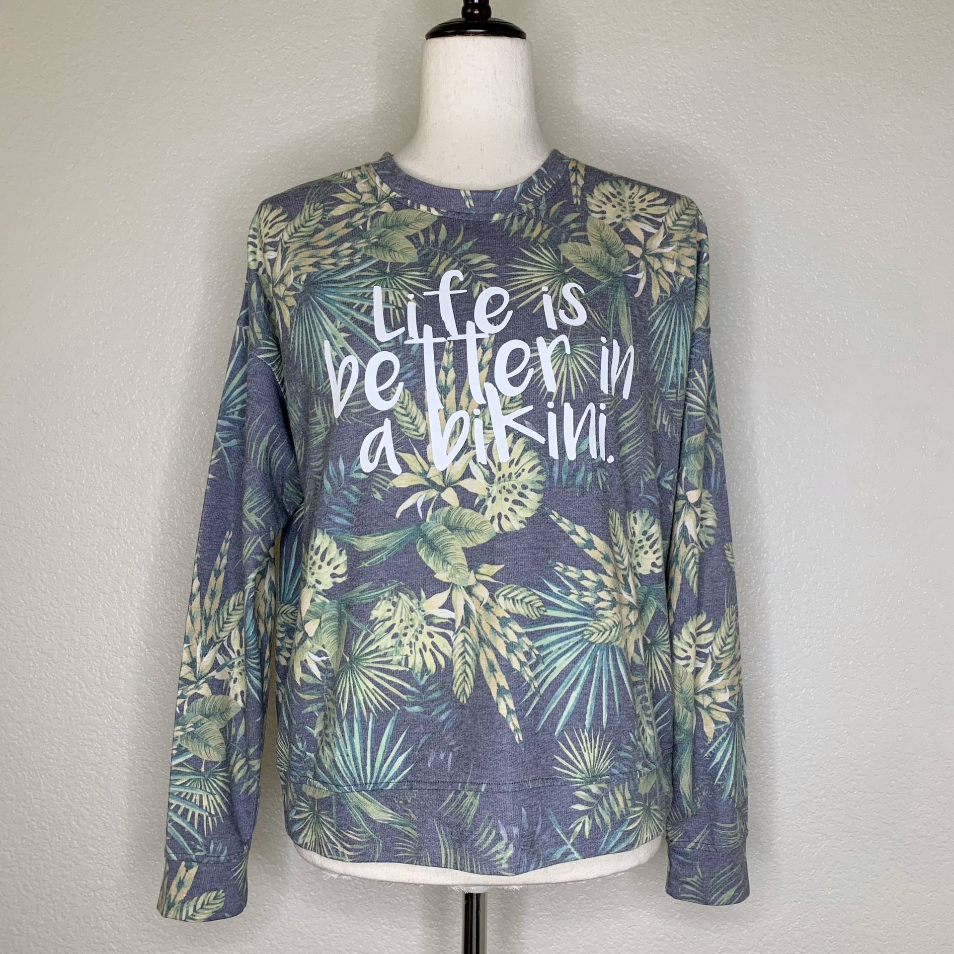 Body Glove Life is Better in a Bikini Womens Long Sleeves Top