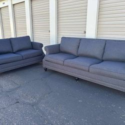 Beautiful Gray Couch And Loveseat 