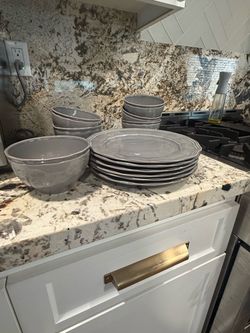 Gray Plates & Bowls