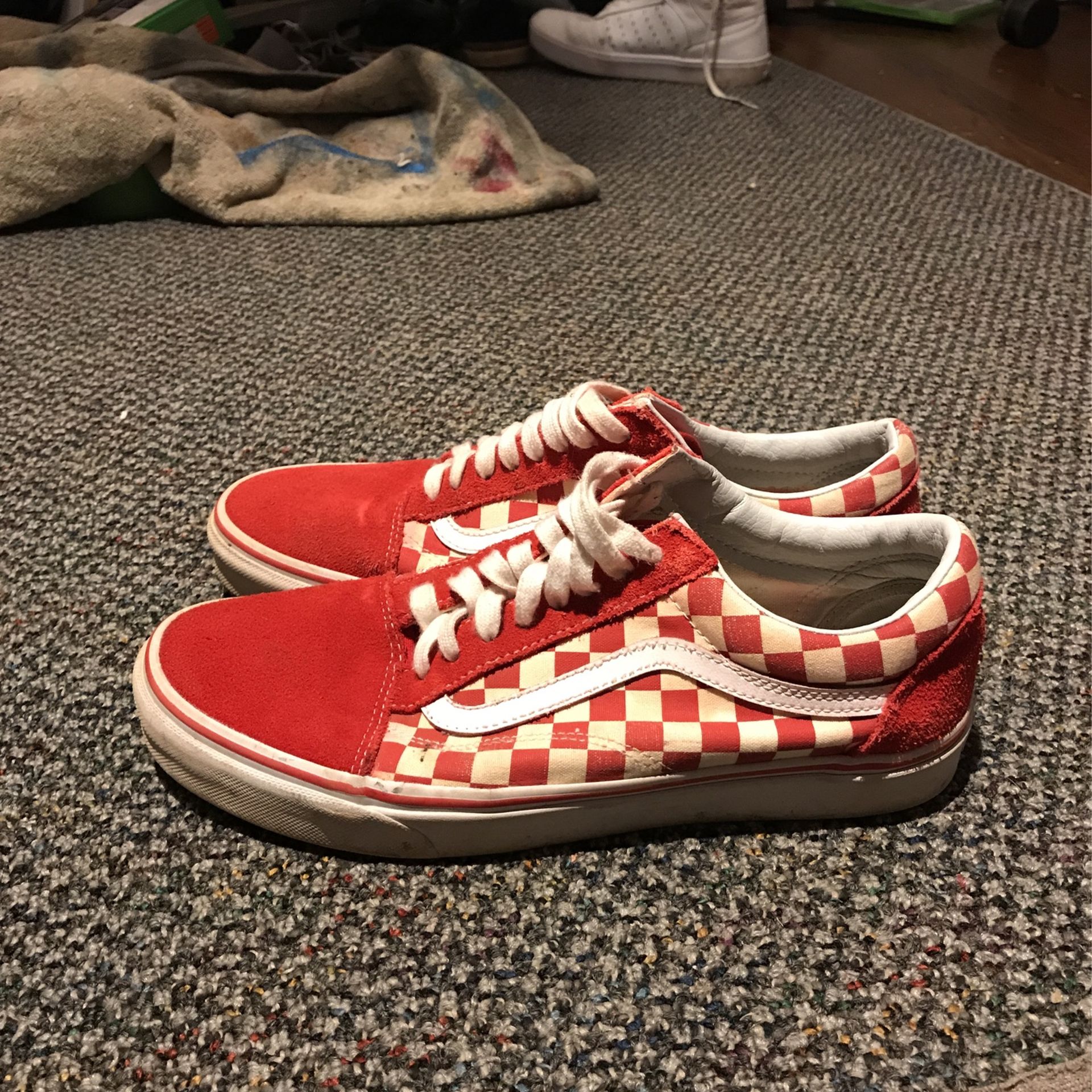 Red Vans Checkered