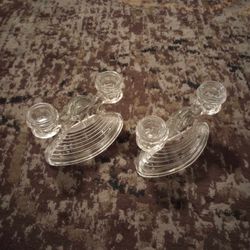 1930's L.E. Smith Art Deco Candle Holders