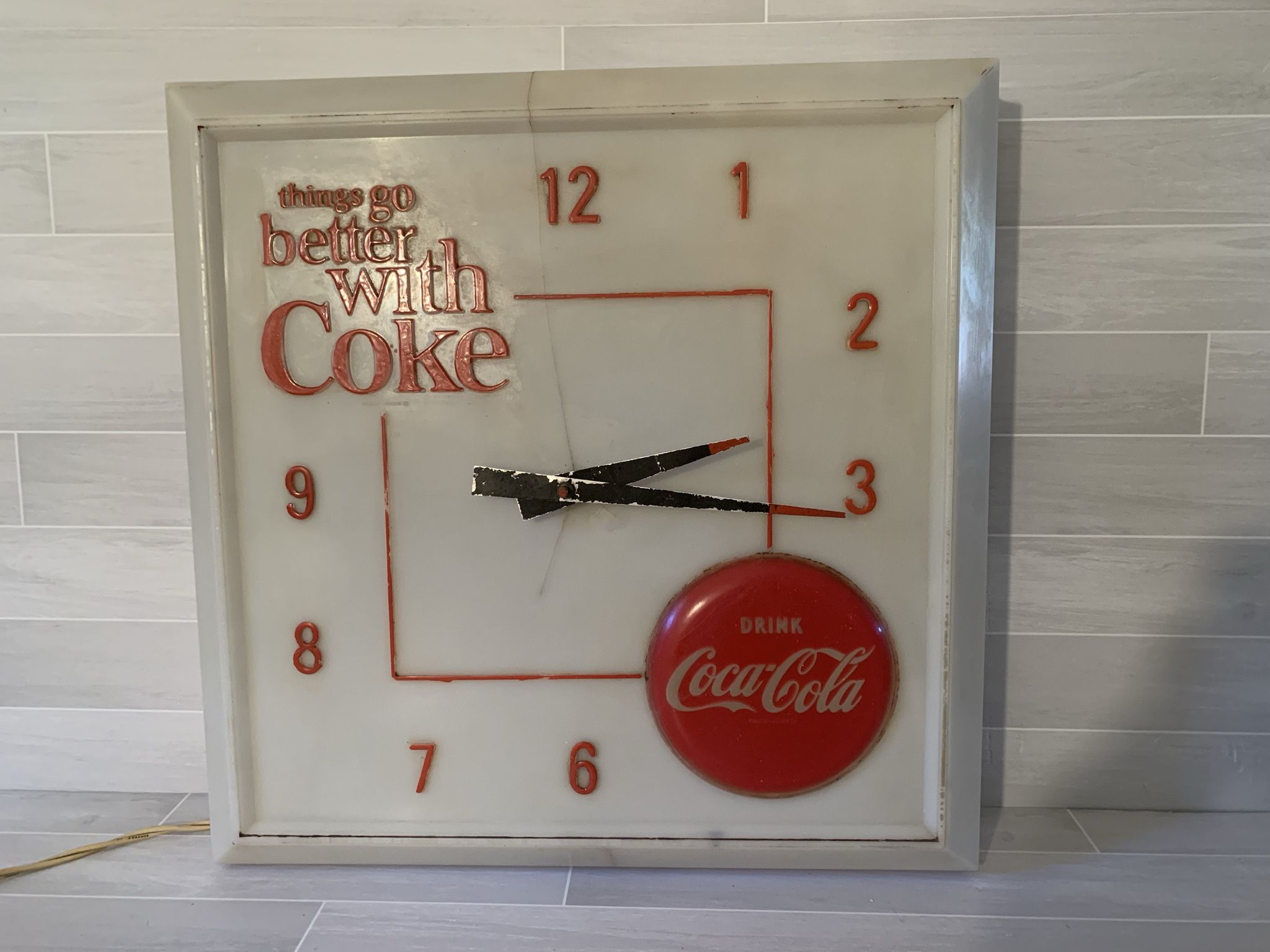 Vintage Coke Cola Clock