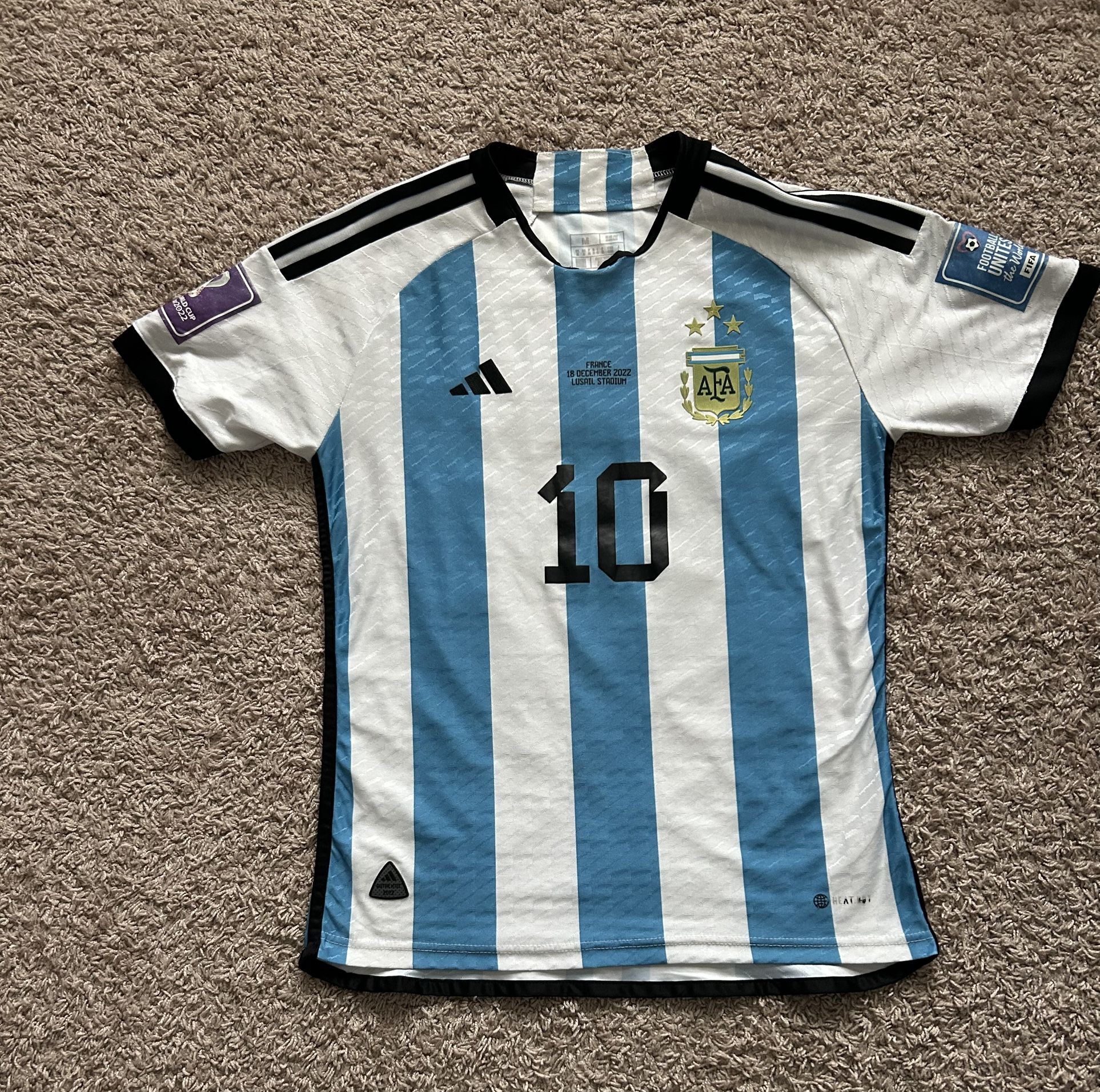 Lionel Messi Argentina 2022 World Cup Jersey 100% Authentic