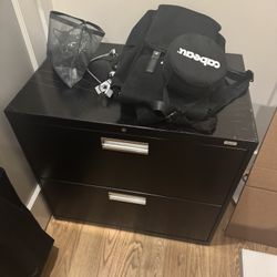 black office file cabinet