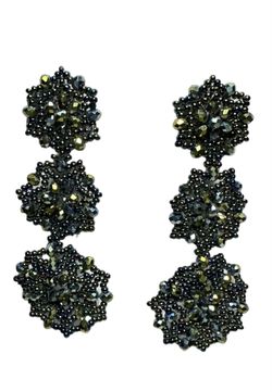 Green Rhinestone Earring 