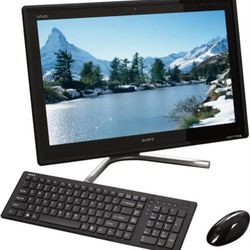 24" Sony Touchscreen All In One PC Intel Duo Core 8GB RAM 500GB SSD Webcam 1080P FHD LCD Wi-Fi & BT Wireless Windows 64 Bit OS 