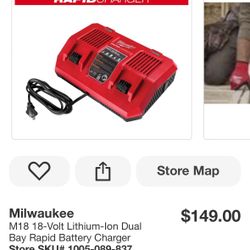 Milwaukee M18 18-Volt Lithium-Ion Dual Bay Rapid Battery Charger