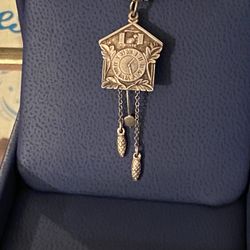 Vintage 925 Sterling Silver Clock Pendant 20.00