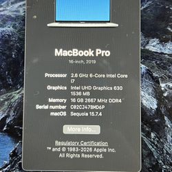 2019 Mac Book Pro