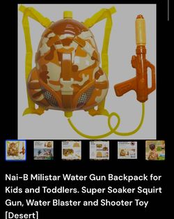 Desert type little soldier backpack water gun