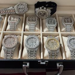 Iced Out Moissanite Watches