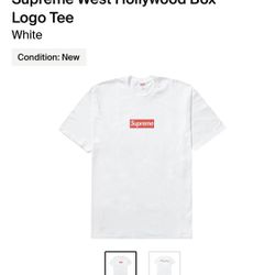 SUPREME WEST HOLLYWOOD BOX LOGO TEE 