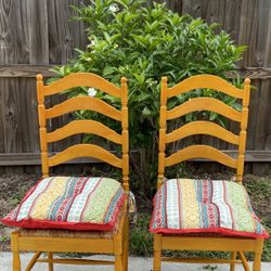 Set Of 2 Dining Chairs With Back Support Made In Italy 