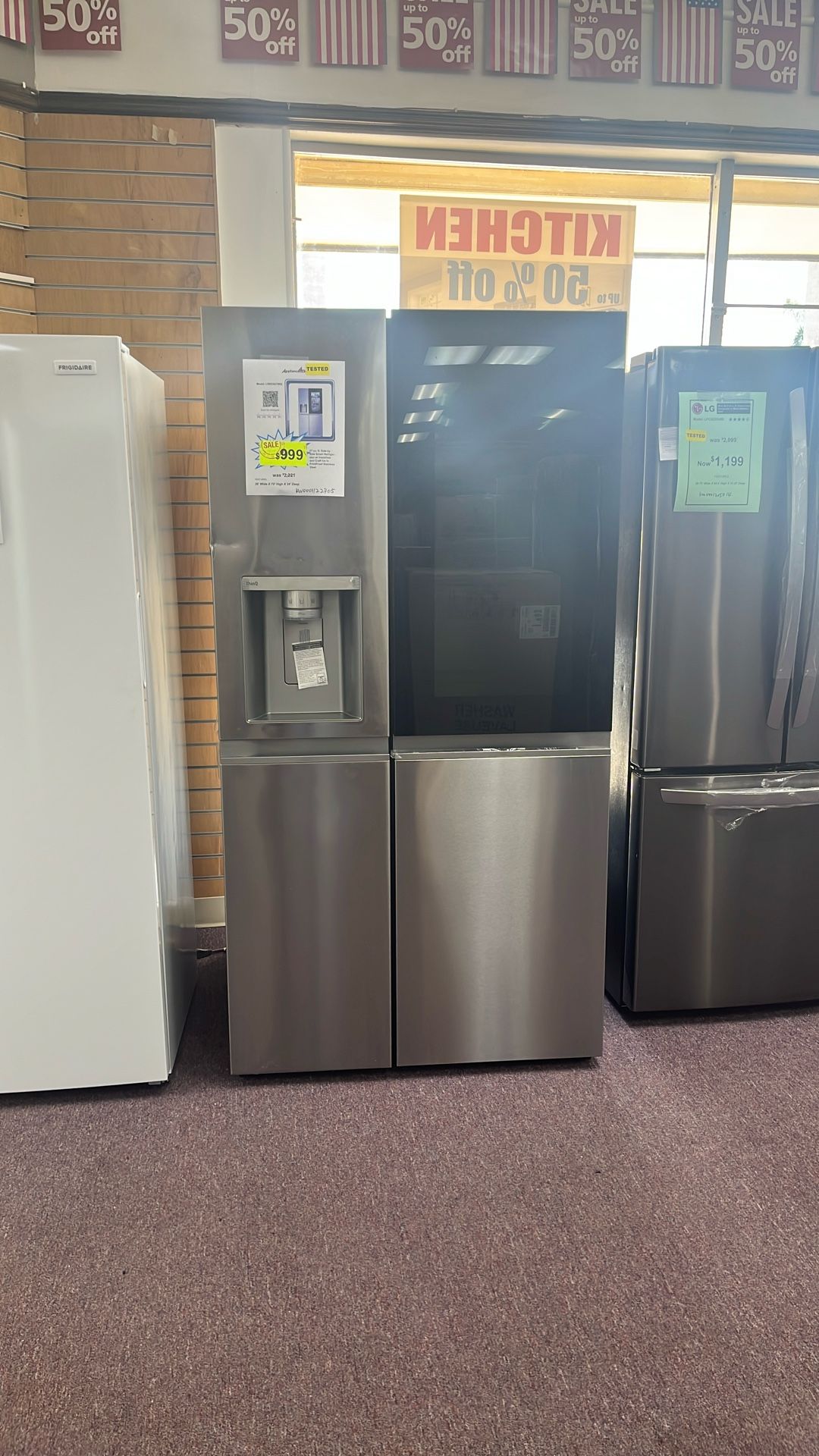 Refrigerator Side By Side 36” Stainless Steel 