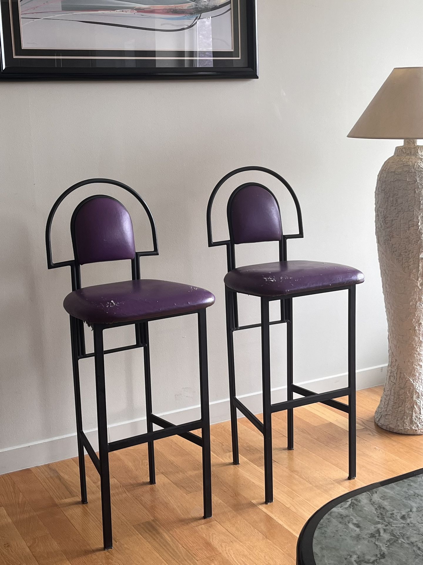 Purple kitchen online stools