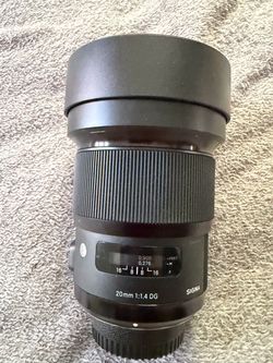Sigma 20mm f/1.4 DG HSM Art Lens – Nikon F Mount