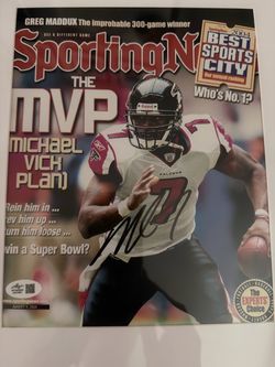 Michael Vick Signed Poster 8x10