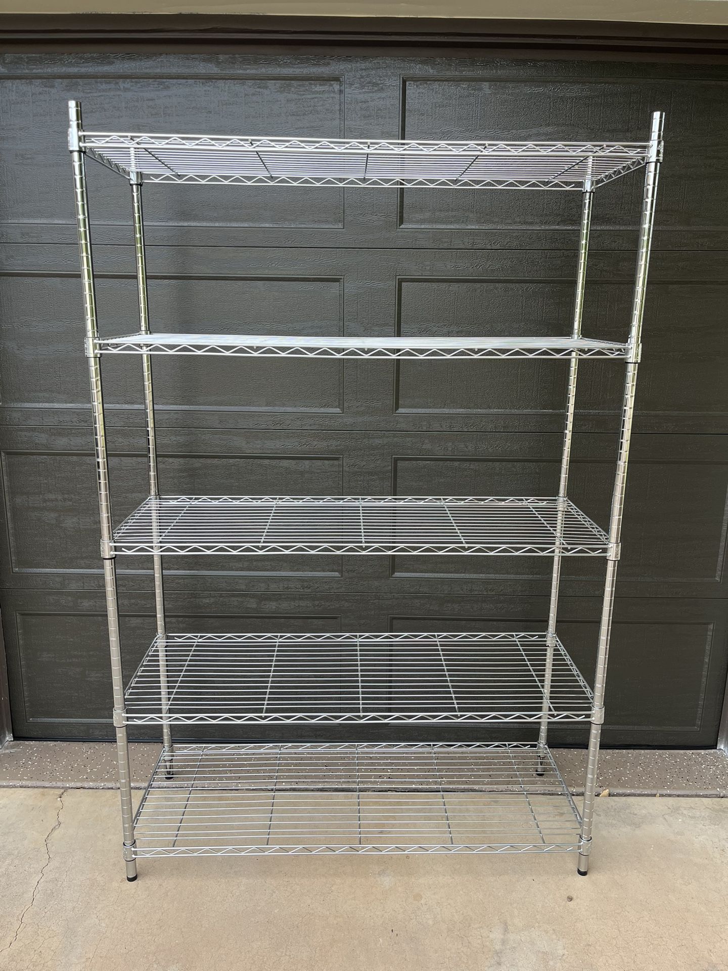 Style Selections 5 -Tier Chrome Steel Utility Shelves