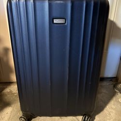 Dark blue suitcase