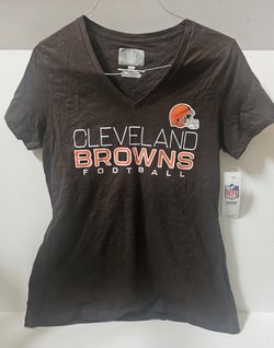 NFL Cleveland Browns V-Neck Fan Tee Womens Medium 