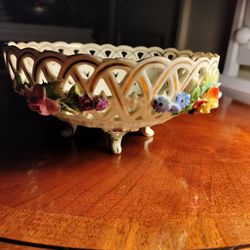 Dresden Lattice With Flowers, Candy Dish