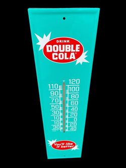 Double Cola Advertising Thermometer Sign