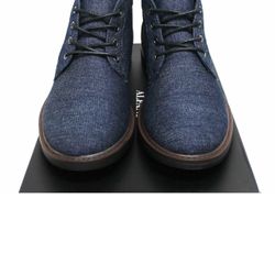 ALFANI Men's Aiden Indigo Denim Lace-Up Chukka Desert Military Boots (SIZE 9)