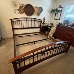 King Bed Frame With Box Springs 