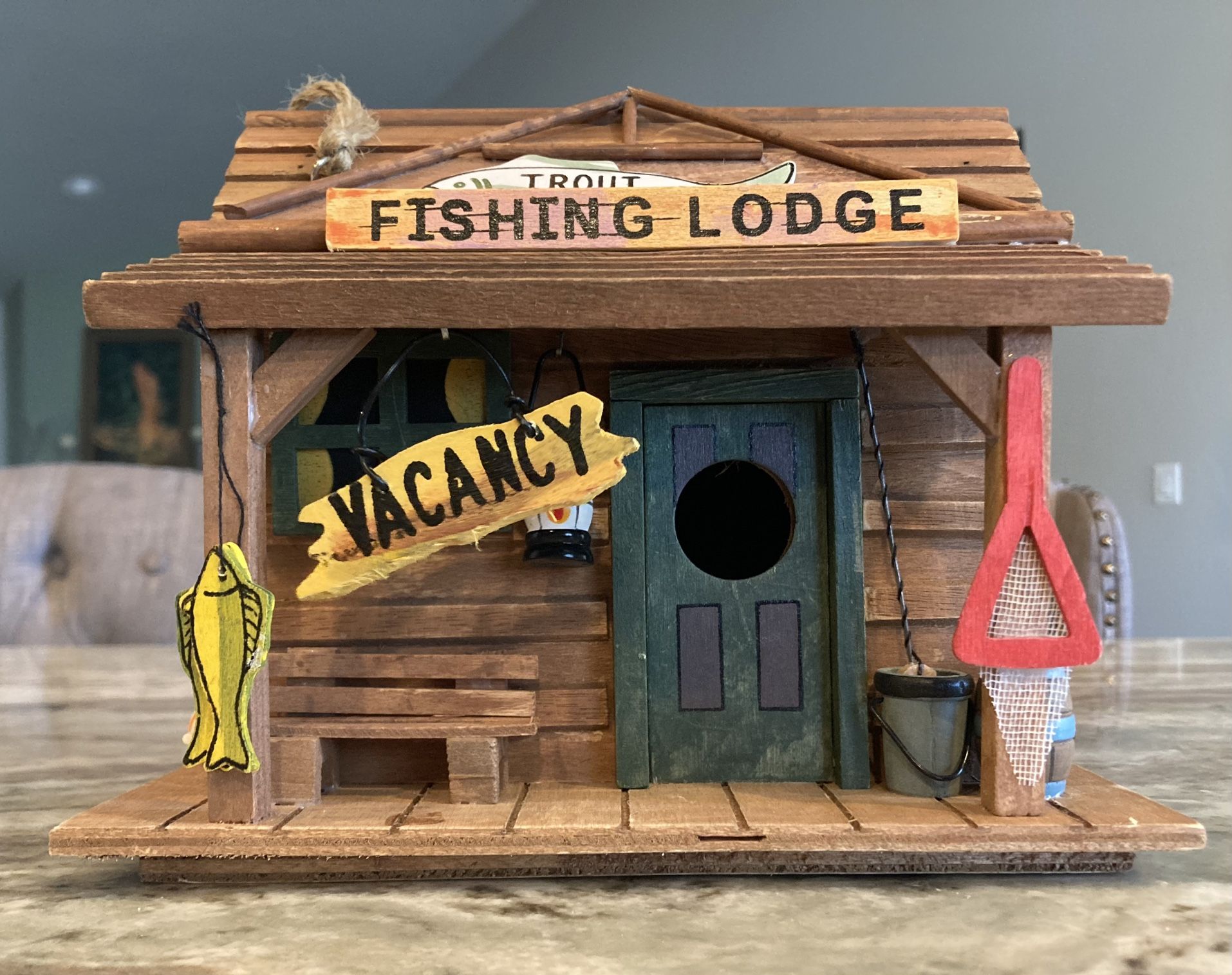 Fishing Cabin Birdhouse 