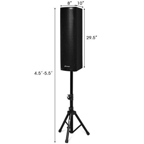 A22-11- 2000W Set of 2 Bi-Amplified Bluetooth Speakers PA System with 3-Channel & Stands