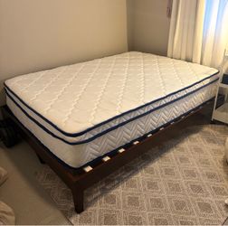New Full Size Mattress/ Bed Frame  + 2 Nightstands