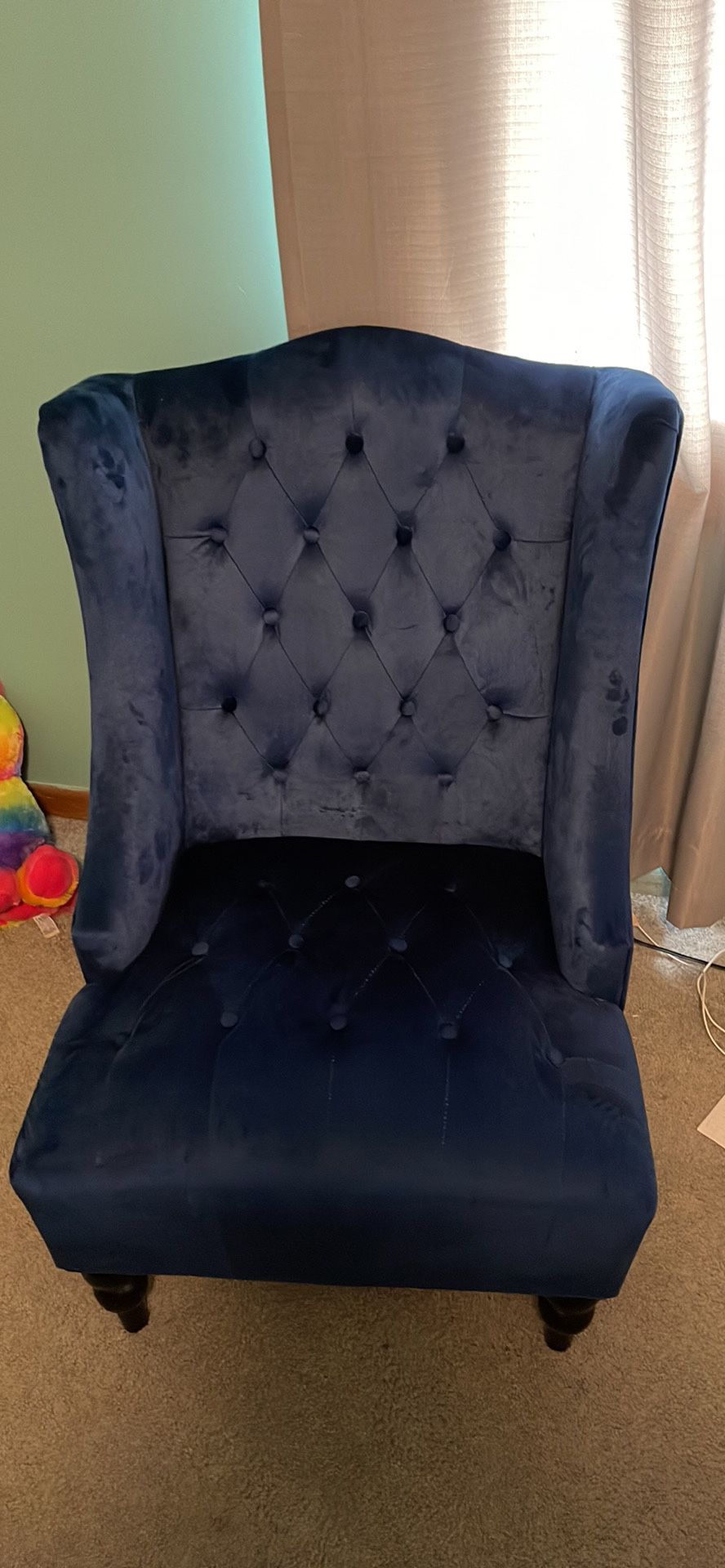 Navy blue velvet Chair