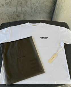XL Fear of God Essentials White T-Shirt