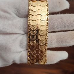 Bracelet Silver Baño De 14 K 