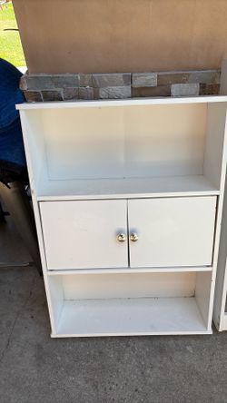 White bathroom cabinet