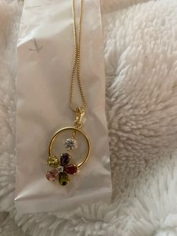 Necklace- colorful flower