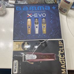 Gamma X-evo Trimmer And Wahl Magic Clips Clippers NEW $250
