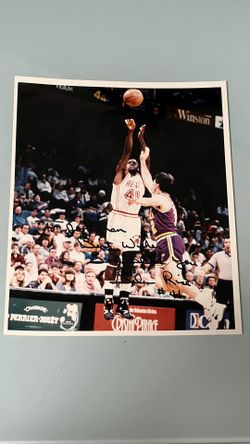 Autographed Miami Heat Glen Rice Picture
