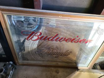 Budweiser beer frame sign