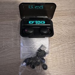 TWS Black Bluetooth 5.0 Wireless Earbuds Headphone Waterproof
