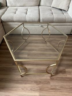 Gold & Glass Coffee Table