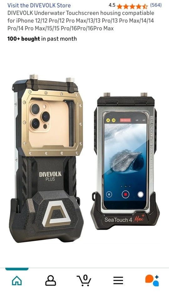 DIVEVOLK Underwater Touchscreen housing 
