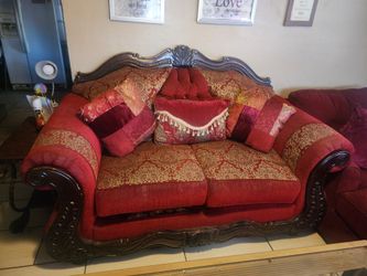 Colonial red sofa